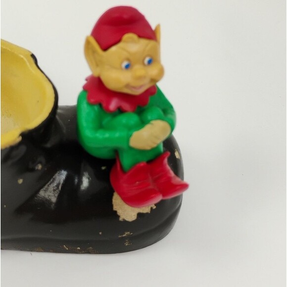 Vintage Elf Knee Hugging Leprechaun On Chalkware Boot Ireland 1975 - Picture 12 of 16